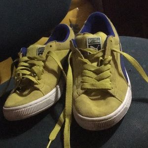 Puma lime green and blue